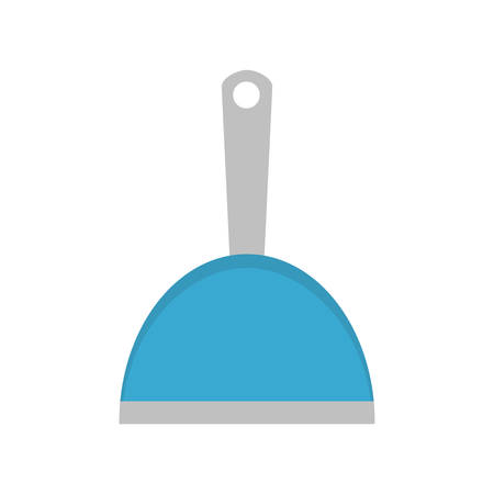 dustpan flat style icon design, Cleaning service wash home hygiene equipment domestic interior housework and housekeeping theme Vector illustrationのイラスト素材