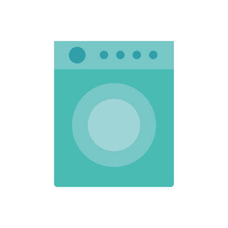 Washing machine flat style icon design, House home electronic equipment tool apartment technology interior and household theme Vector illustrationのイラスト素材