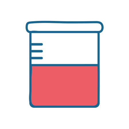 Jar line and fill style icon design, Science chemistry laboratory research technology biology equipment and test theme Vector illustrationのイラスト素材
