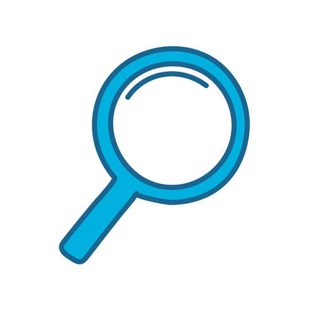 Lupe line and fill style icon design, Tool search magnifying glass zoom lens and exploration theme Vector illustrationのイラスト素材