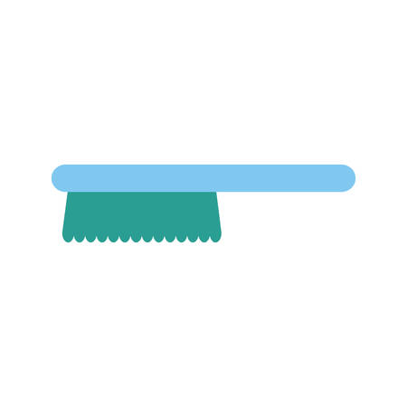 brush flat style icon design, Cleaning service wash home hygiene equipment domestic interior housework and housekeeping theme Vector illustrationのイラスト素材