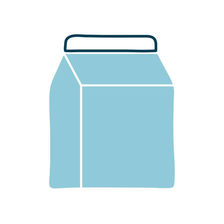 milk box flat style icon design, dairy breakfast and food theme Vector illustrationのイラスト素材