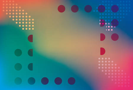 Vibrant colored and blurred background with frame and points, Abstract texture art and wallpaper theme Vector illustrationのイラスト素材