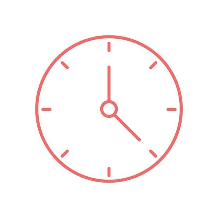 Clock line style icon design, Time tool watch second deadline measure countdown and object theme Vector illustrationのイラスト素材
