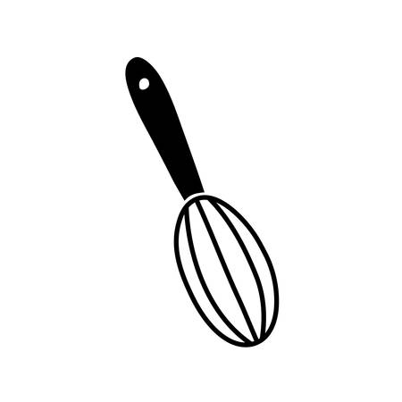 mixer silhouette style icon design, Cook kitchen eat and food theme Vector illustrationのイラスト素材