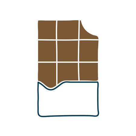 Chocolate bar flat style icon design, sweet food and dessert theme Vector illustrationのイラスト素材