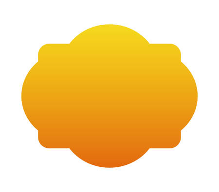 yellow and orange gradient frame banner design, Label tag product decoration sale card emblem invitation and premium theme Vector illustrationのイラスト素材