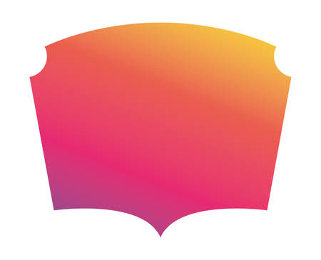 Purple pink orange and yellow gradient frame banner design, Label tag product decoration sale card emblem invitation and premium theme Vector illustrationのイラスト素材