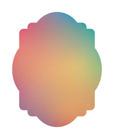 Blue and light gradient frame banner design, Label tag product decoration sale card emblem invitation and premium theme Vector illustrationのイラスト素材