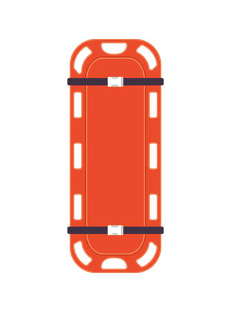 Orange stretcher design, Emergency rescue save department danger help safety and aid theme Vector illustrationのイラスト素材