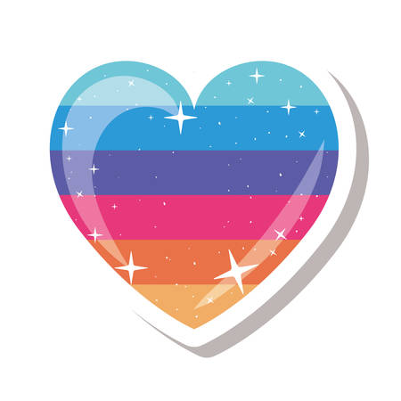lgtbi heart design, Pride day love sexual orientation and identity theme Vector illustrationのイラスト素材