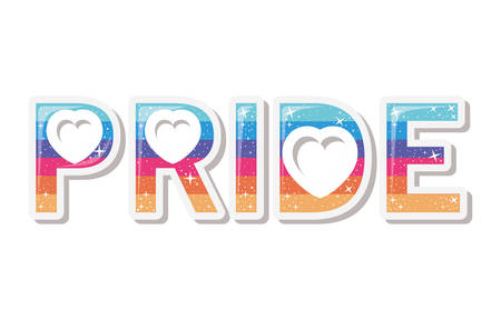 lgtbi pride text design, Pride day love sexual orientation and identity theme Vector illustrationのイラスト素材