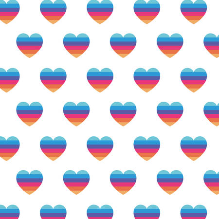 lgtbi hearts background design, Pride day love sexual orientation and identity theme Vector illustrationのイラスト素材