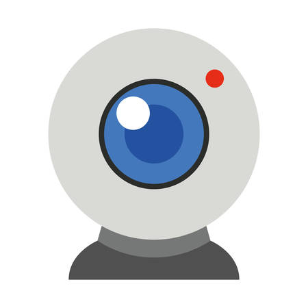Webcam design, Video chat call online and conference theme Vector illustrationのイラスト素材