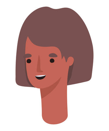 Avatar woman cartoon design, Girl female person people human and social media theme Vector illustrationのイラスト素材