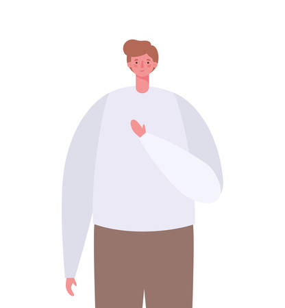 Avatar man cartoon design, Boy male person people human social media and portrait theme Vector illustrationのイラスト素材