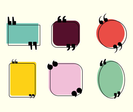 Quotes communication bubbles design, Message discussion conversation and chatting theme Vector illustrationのイラスト素材