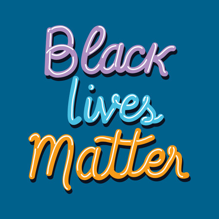 Black lives matter text design of Protest justice and racism theme Vector illustrationのイラスト素材