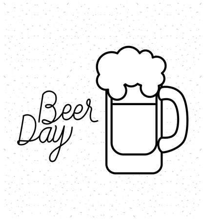 Beer glass design, Festival day pub alcohol bar and drink theme Vector illustrationのイラスト素材