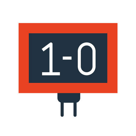soccer score board flat style icon design, Sport hobby competition and game theme Vector illustrationのイラスト素材