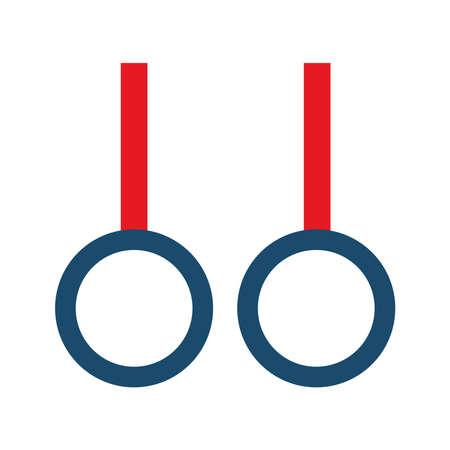 gym hoops flat style icon design, Sport hobby competition and game theme Vector illustrationのイラスト素材