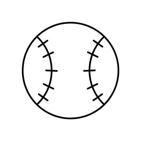 ball of baseball line style icon design, Sport hobby competition and game theme Vector illustrationのイラスト素材