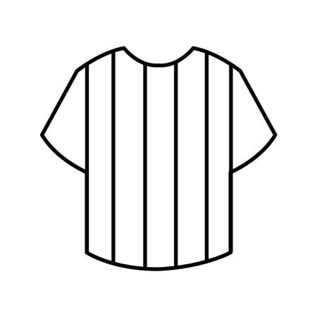 soccer referee tshirt line style icon design, Sport hobby competition and game theme Vector illustrationのイラスト素材