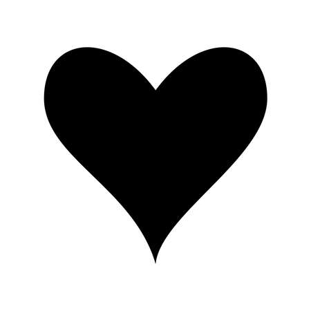 heart silhouette style icon design of love passion and romantic theme Vector illustrationのイラスト素材