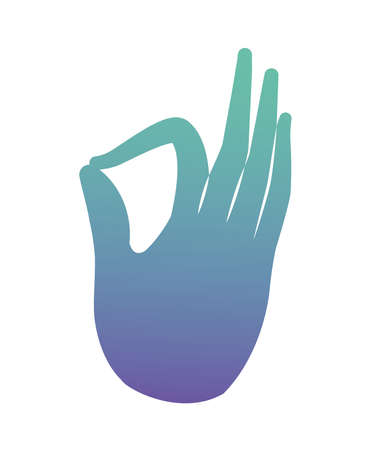 okey hand design of People arm finger person learn communication healthcare theme Vector illustrationのイラスト素材