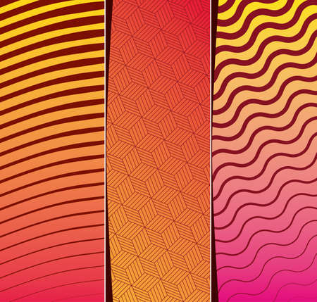 pink yellow gradient and pattern backgrounds frames set, Cover disign art abstract texture art and wallpaper theme Vector illustrationのイラスト素材