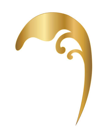 gold leaf shaped ornament design of Decorative element theme Vector illustrationのイラスト素材