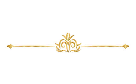 gold ornament in arrow shaped and crown design of Decorative element theme Vector illustrationのイラスト素材