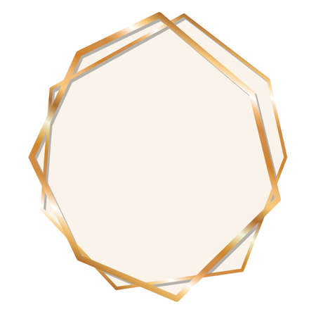 gold ornament frame in circle shaped design of Decorative element theme Vector illustrationのイラスト素材