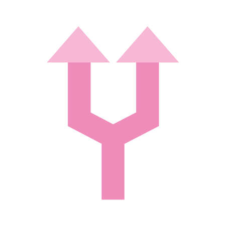 two ways arrow flat style icon design of direction web forward and infographic theme  illustrationのイラスト素材