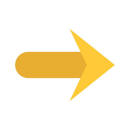Isolated right arrow flat style icon design of direction web forward and infographic theme illustrationのイラスト素材