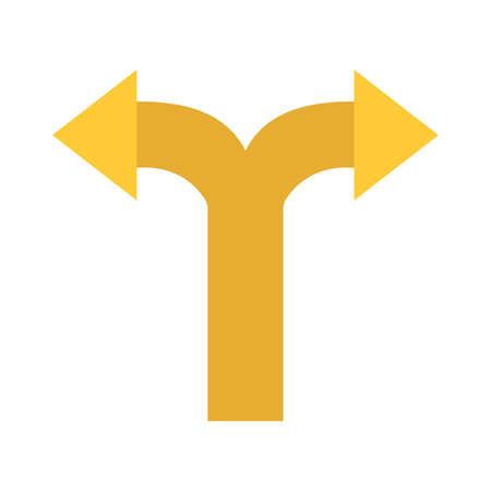 left and right arrow flat style icon design of direction web forward and infographic theme illustrationのイラスト素材