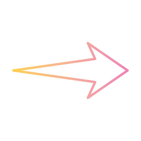 right arrow gradient style icon design of direction web forward and infographic theme illustrationのイラスト素材
