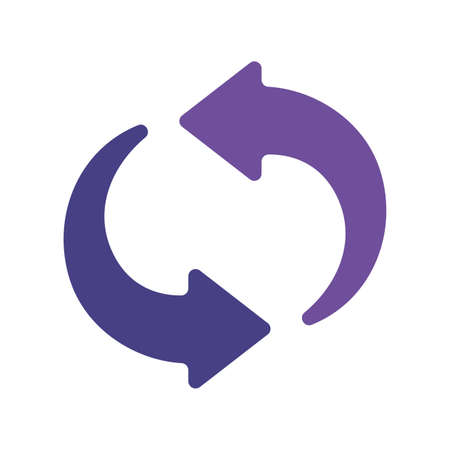 refresh arrow flat style icon design of direction web forward and infographic theme illustrationのイラスト素材