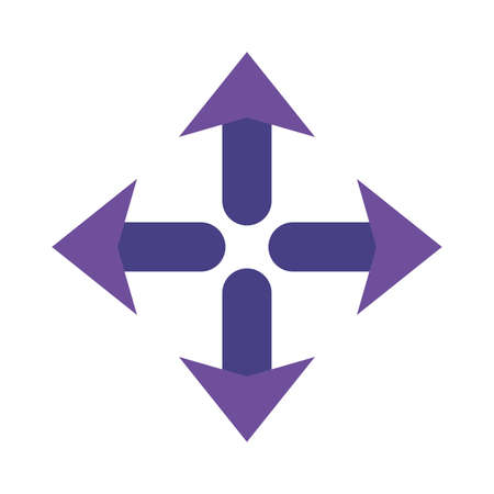 Arrows in four directions flat style icon design of web forward and infographic theme illustrationのイラスト素材