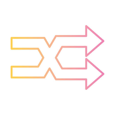 shuffle arrow gradient style icon design of direction web forward and infographic theme illustrationのイラスト素材