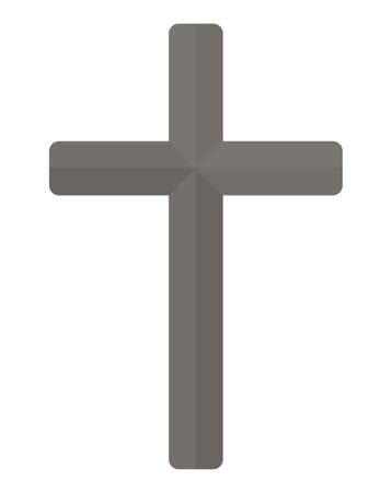 Christian and catholic cross symbol design, Religion culture belief religious faith god spiritual meditation and traditional theme Vector illustrationのイラスト素材