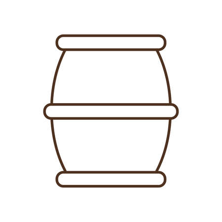 Beer barrel line style icon design, Pub alcohol bar brewery drink ale and lager theme Vector illustrationのイラスト素材