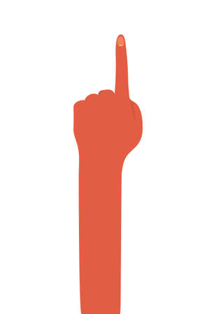 number one sign with hand design of People arm finger person learn communication healthcare theme Vector illustrationのイラスト素材