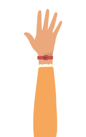 hand up design of People arm finger person learn communication healthcare theme Vector illustrationのイラスト素材