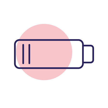 battery line style icon design, energy power technology and charge theme Vector illustration