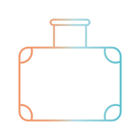 Bag gradient style icon design, Baggage luggage tourism travel vacation trip journey accessory and holiday theme Vector illustrationのイラスト素材