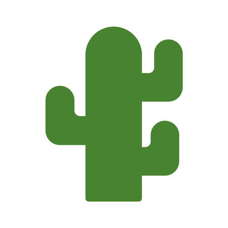 Cactus flat style icon design, Plant desert nature tropical summer mexico and western theme Vector illustrationのイラスト素材
