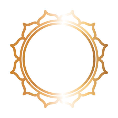 ornament in flower shaped gold design of Decorative element theme Vector illustrationのイラスト素材