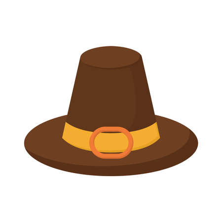 happy thanksgiving day hat design, Autumn season theme Vector illustrationのイラスト素材