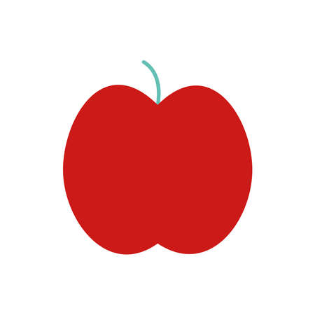 Apple fruit flat style icon design, healthy organic food theme Vector illustrationのイラスト素材